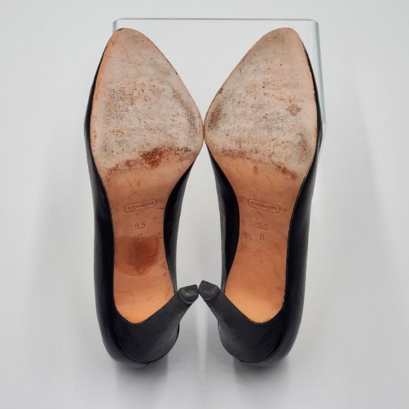 Coach Black Leather Heels - Picture 15 of 16